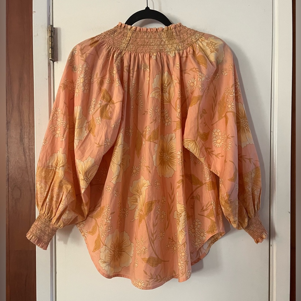 Spell & The Gypsy The Sloan Blouse in Peach Floral - Picture 4 of 6